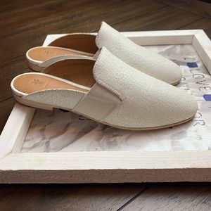 FRYE Terri Gore Mule White 8 Leather Boho NWT NIB